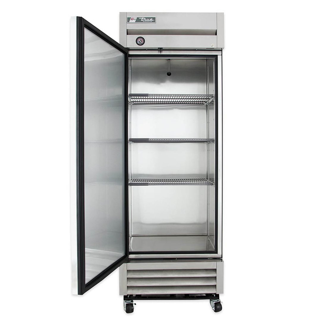 True T-19-HC 27" One Section Reach-In Refrigerator w/ Solid Door, Bottom Mount, Stainless Steel Front-Aluminum Sides