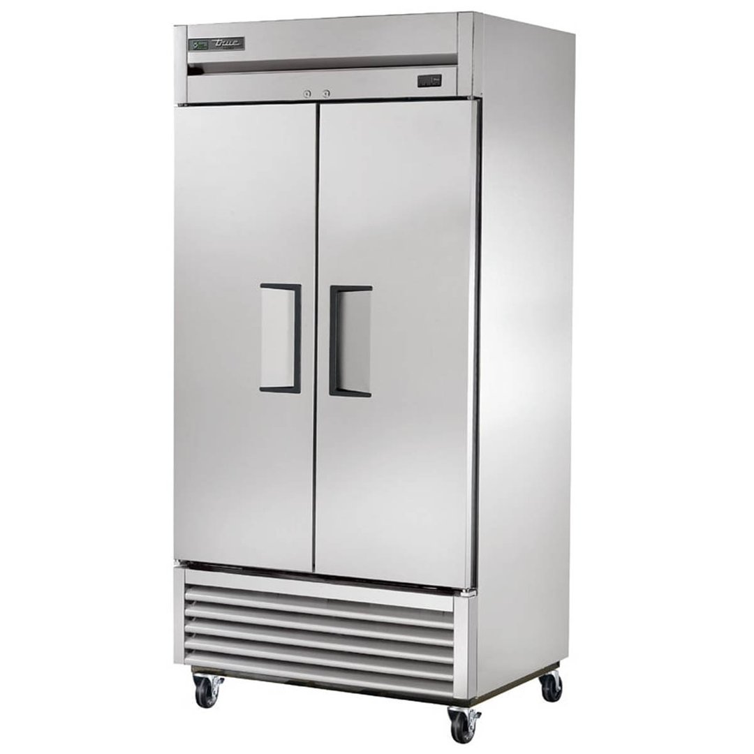 True T-35F-HC 39" Two Section Reach-In Freezer w/ 2 Solid Doors, Stainless Steel Front Aluminum Sides