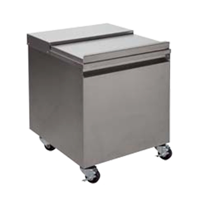 Tarrison TA-IBM100 Stainless Steel Mobile Ice Bin, 125 lb, Silver