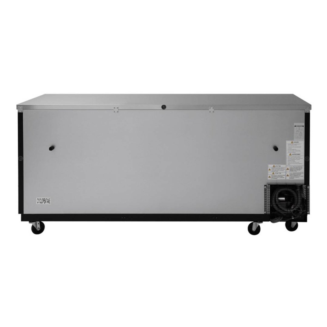 Turbo Air TBB-4SGD-N 90" Three Section Back Bar Cooler with Glass Door, 36.47 cu. ft.