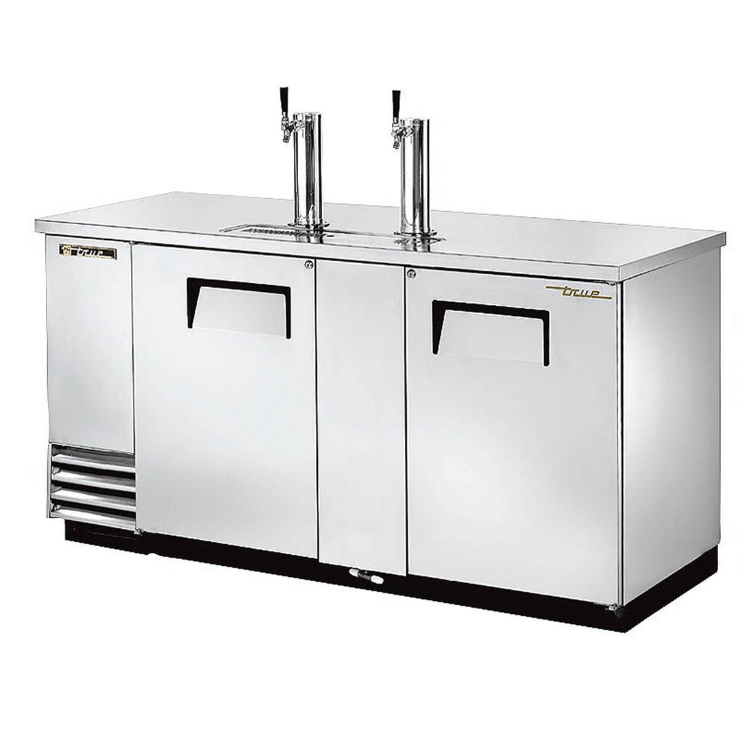 True TDD-3-S-HC 69" Solid Door Direct Draw Beer Dispenser with 2 Taps & 3 Keg Capacity