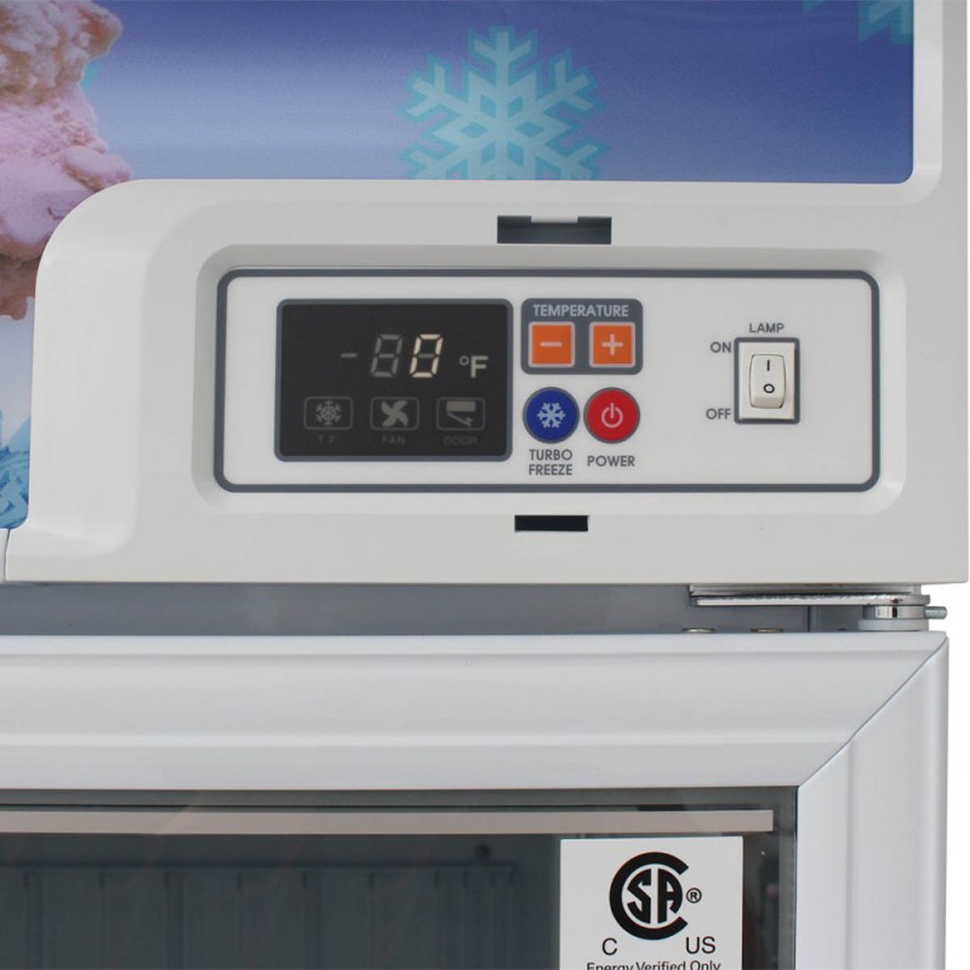 Turbo Air TGF-72FB-N 81" 3 Glass Door Freezer Merchandiser, White or Black, 58.45 cu. ft.