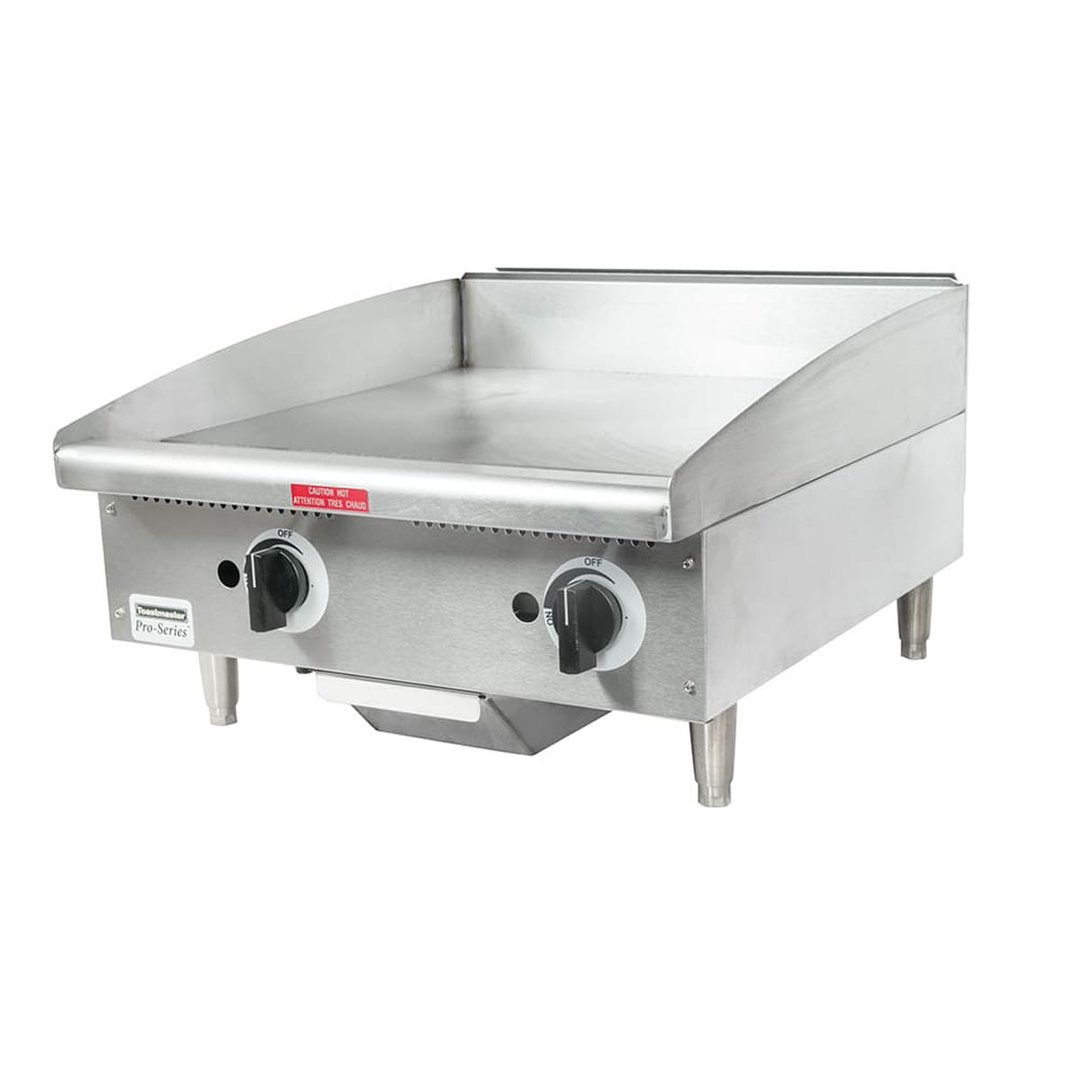 Toastmaster TMGM24 24" Countertop Manual Gas Griddle, 3/4" Steel Plate, 40.000 BTU