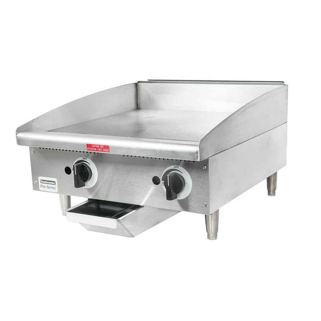Toastmaster TMGM24 24" Countertop Manual Gas Griddle, 3/4" Steel Plate, 40.000 BTU