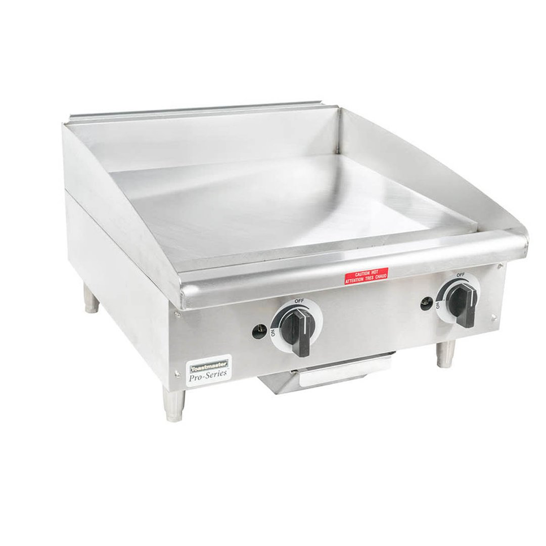Toastmaster TMGM24 24" Countertop Manual Gas Griddle, 3/4" Steel Plate, 40.000 BTU