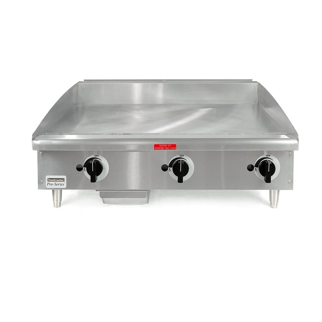 Toastmaster TMGM36 36" Countertop Manual Gas Griddle, 3/4" Steel Plate, 60.000 BTU