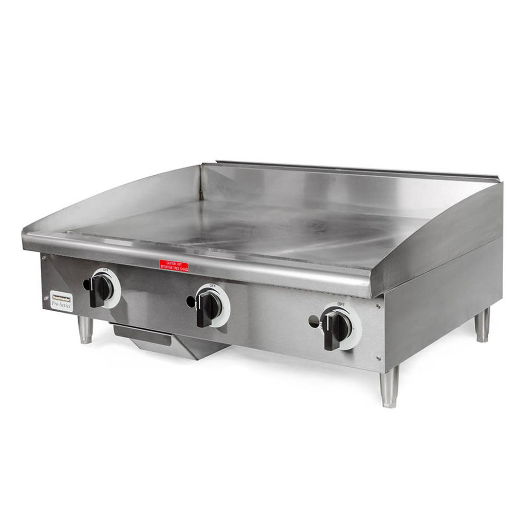 Toastmaster TMGM36 36" Countertop Manual Gas Griddle, 3/4" Steel Plate, 60.000 BTU