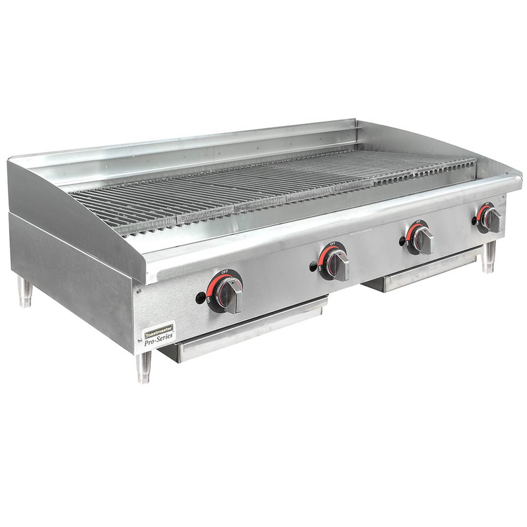 Toastmaster TMRC48 48" Countertop Gas Radiant Charbroiler w/ (4) Burners, 120.000 BTU