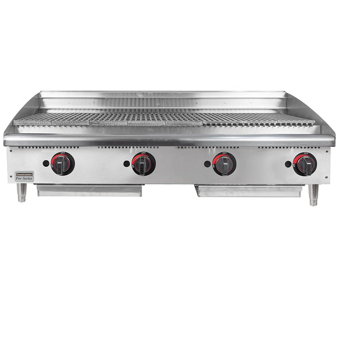 Toastmaster TMRC48 48" Countertop Gas Radiant Charbroiler w/ (4) Burners, 120.000 BTU