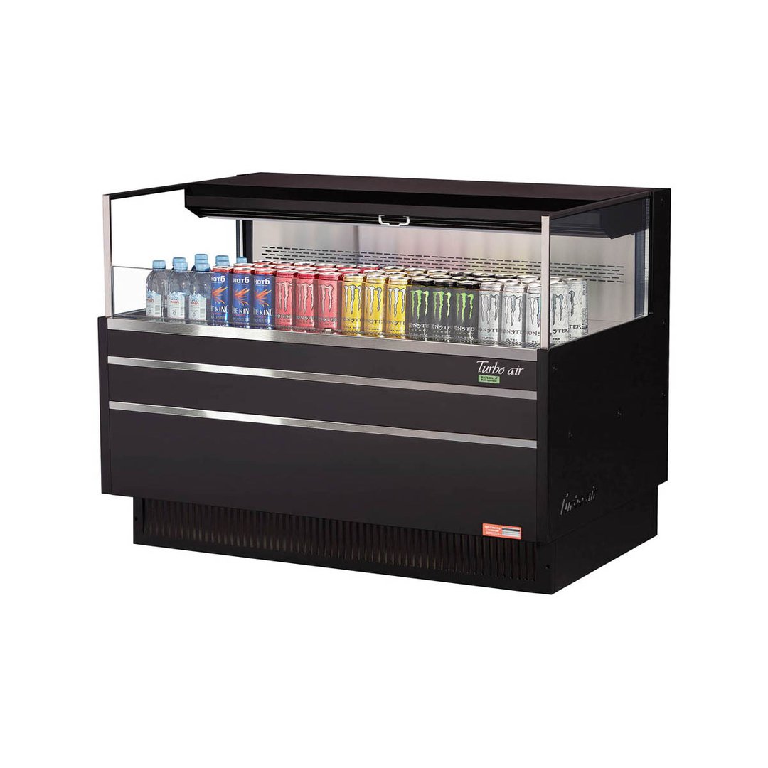 Turbo Air TOM-48L-UF-W(B)-1S-N 46" Horizontal Open Air Merchandiser, Specify Exterior, Self-Contained, Deck Only, 6.3 cu. ft.