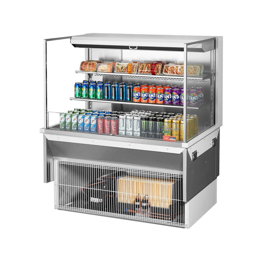 Turbo Air TOM-48L-UF-W(B)-3SI-N 48" Drop In Open Refrigerated Deli Display Case