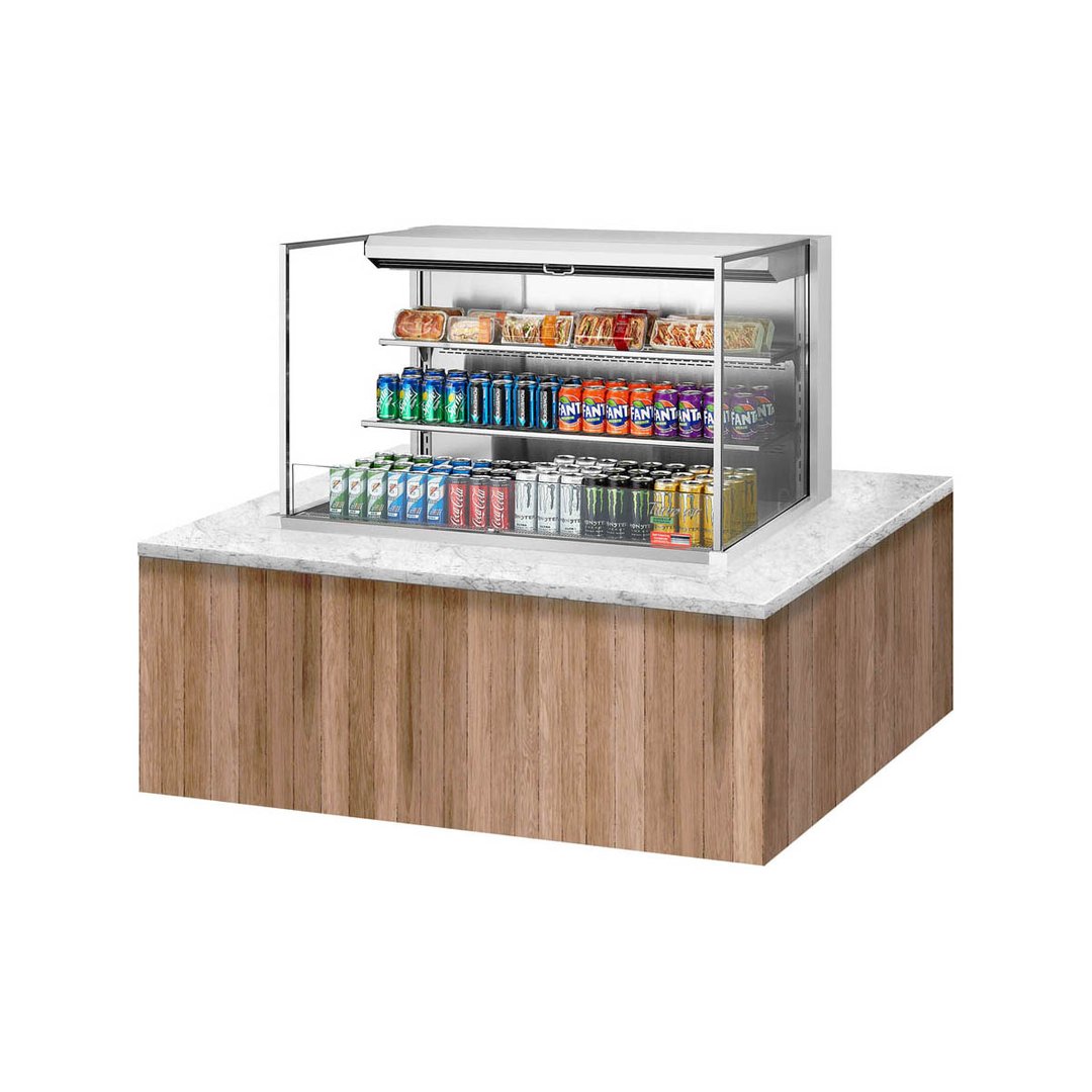 Turbo Air TOM-48L-UF-W(B)-3SI-N 48" Drop In Open Refrigerated Deli Display Case