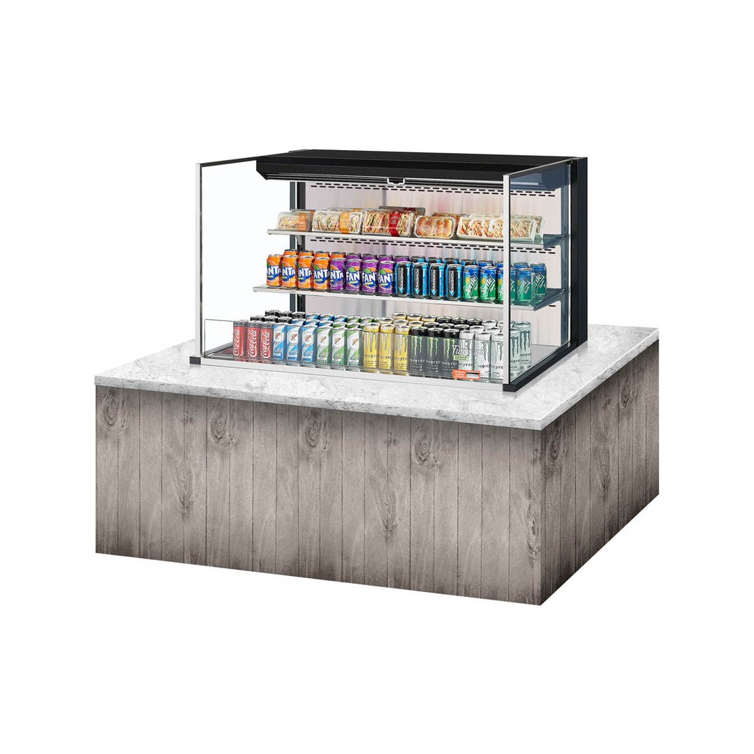 Turbo Air TOM-48L-UF-W(B)-3SI-N 48" Drop In Open Refrigerated Deli Display Case