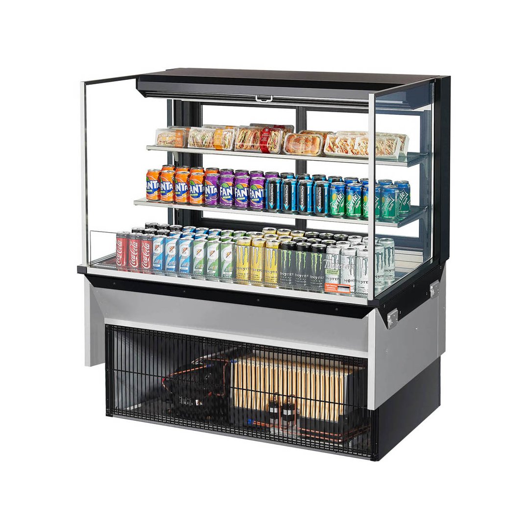 Turbo Air TOM-48L-UFD-W(B)-3SI-N 48" Drop In Open Refrigerated Deli Display Case