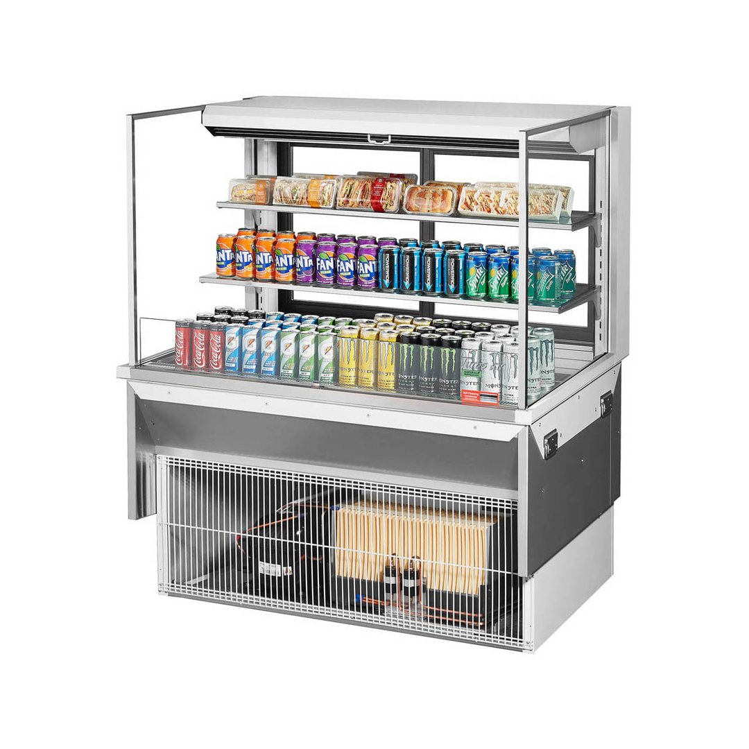 Turbo Air TOM-48L-UFD-W(B)-3SI-N 48" Drop In Open Refrigerated Deli Display Case