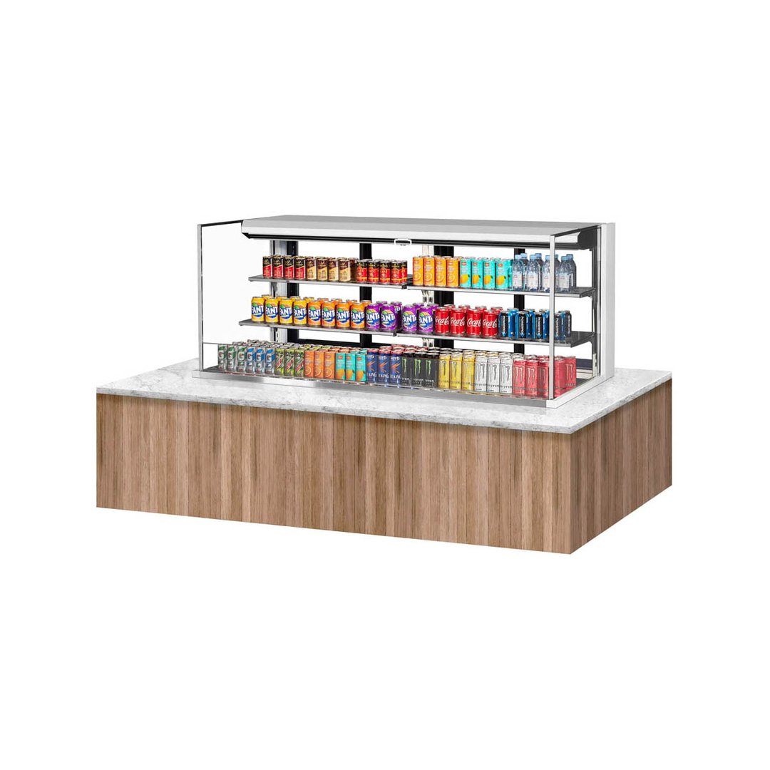 Turbo Air TOM-72L-UFD-W(B)-3SI-N 72" Drop In Open Refrigerated Deli Display Case