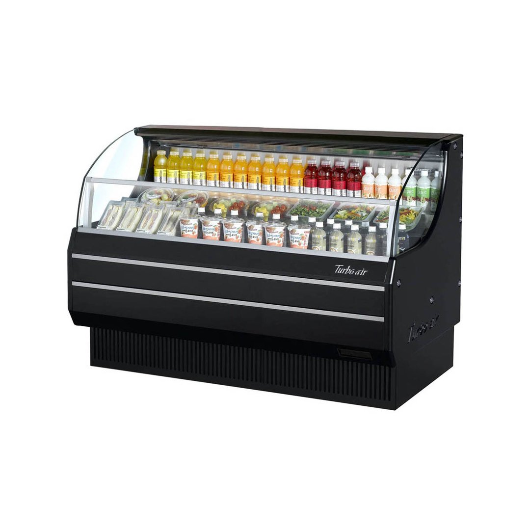 Turbo Air TOM-75SW-N 75" Horizontal Open Air Merchandiser in White, Self-Contained, 3 Shelves, 13.5 cu. ft.