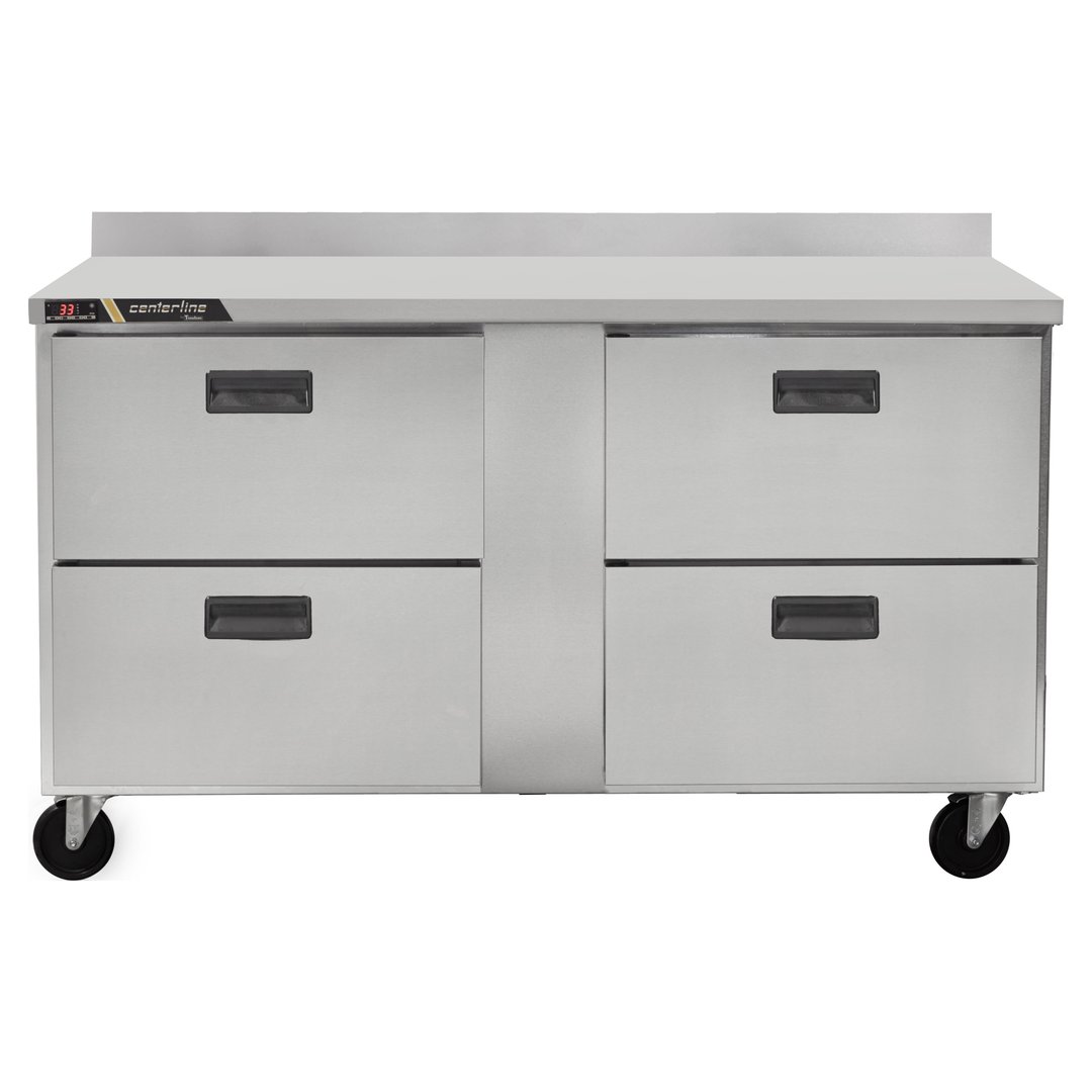 Centerline by Traulsen CLUC-60R-DW-WT 60" 2-Section Worktop Refrigerator w/ 4 Drawers