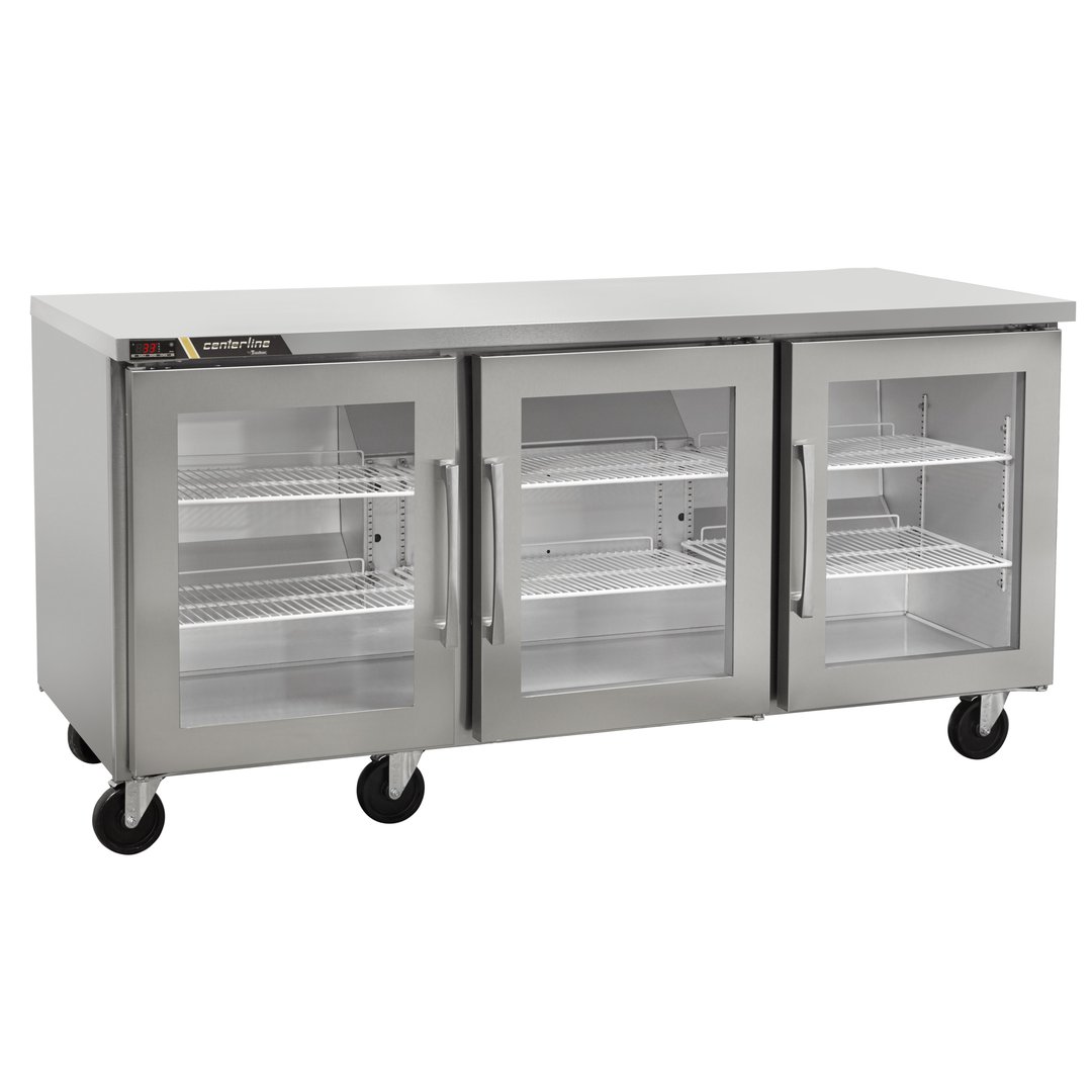Centerline by Traulsen CLUC-72R-GD-LLL 72" 3 Glass Door Undercounter Refrigerator, 18.8 cu. ft.