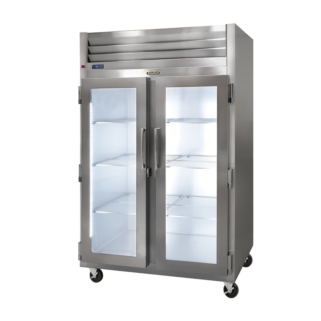 Traulsen G23010-053 52" Two Section Reach-In Freezer w/ 2 Full Glass Doors (hinged left/right), Top Mounted, 47 cu. ft.