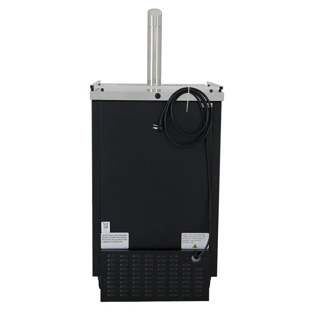 True TDD-1-HC~CBST1 23" Black Vinyl Draft Beer Keg Cooler w/Cold Brew Coffee Tap | 1 Keg