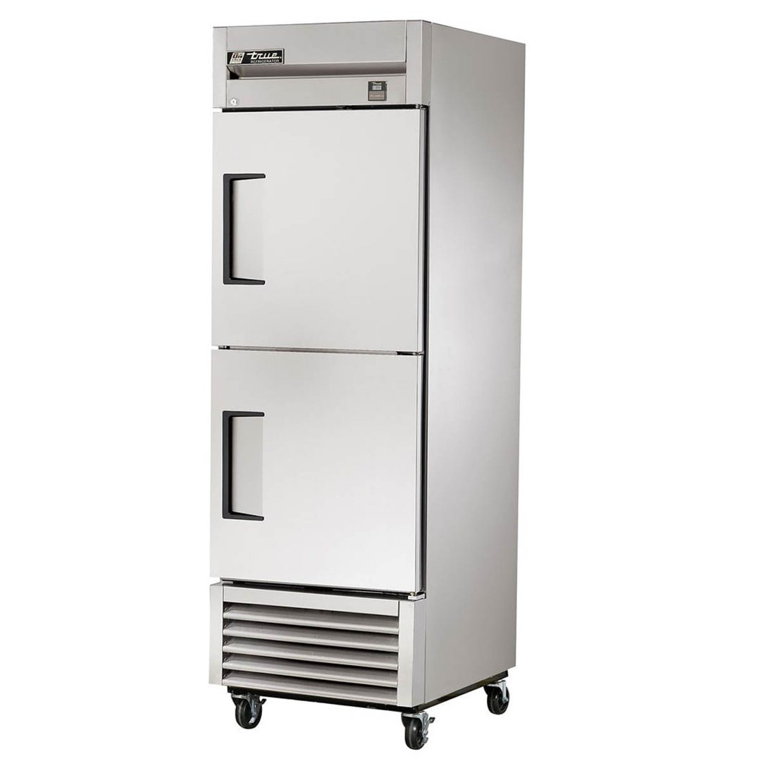 True TS-23-2-HC 27" One Section Reach-In Refrigerator w/ 2 Solid Half Doors, Bottom Mount, Stainless Steel