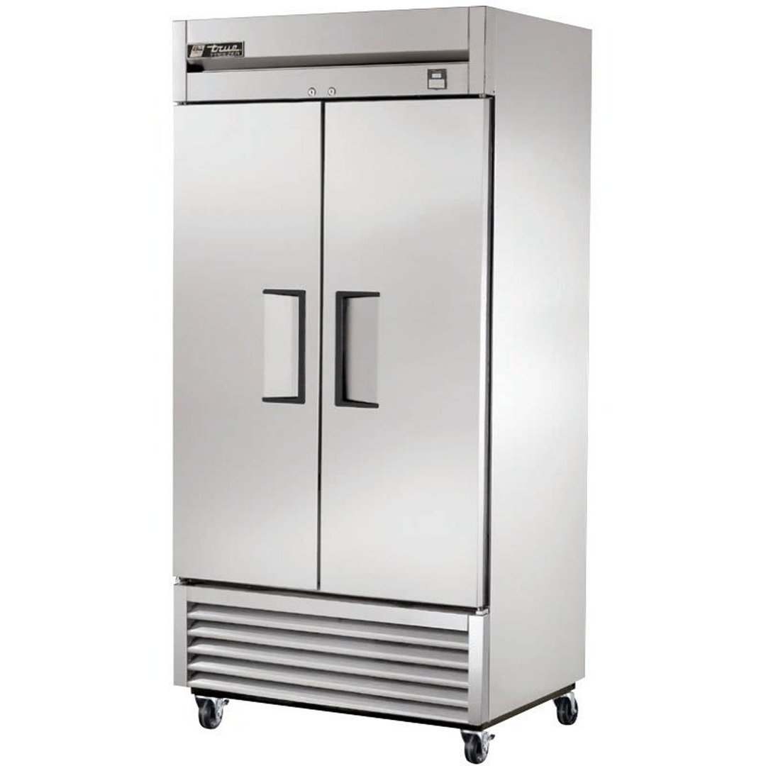 True TS-35F-HC 39" Two Section Reach-In Freezer w/ 2 Solid Doors, Bottom Mount, All Stainless Steel