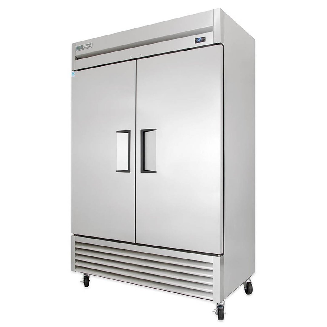 True TS-49-HC 54" Two Section Reach-In Refrigerator w/ 2 Solid Doors, Bottom Mount, Stainless Steel