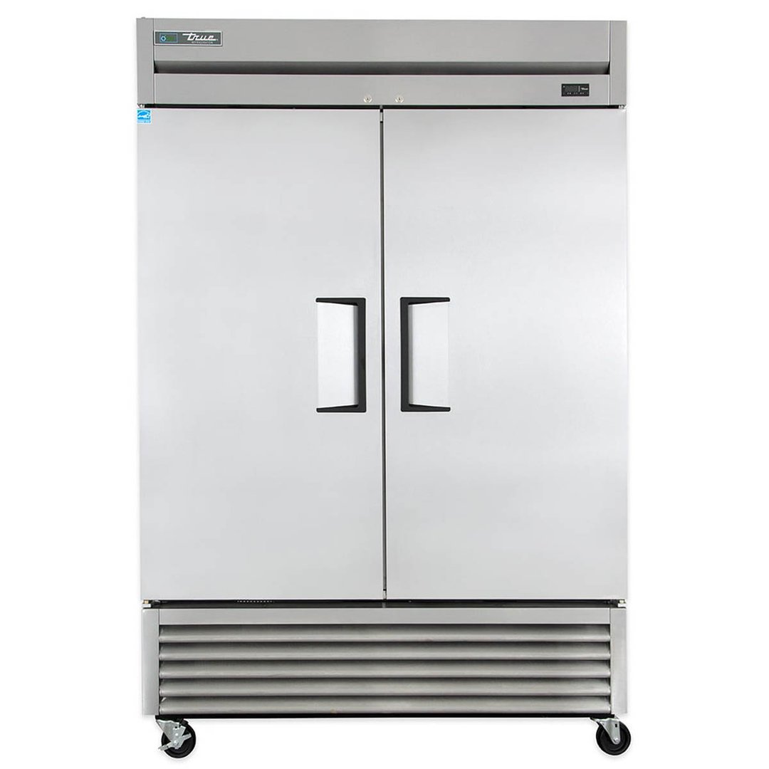 True TS-49-HC 54" Two Section Reach-In Refrigerator w/ 2 Solid Doors, Bottom Mount, Stainless Steel