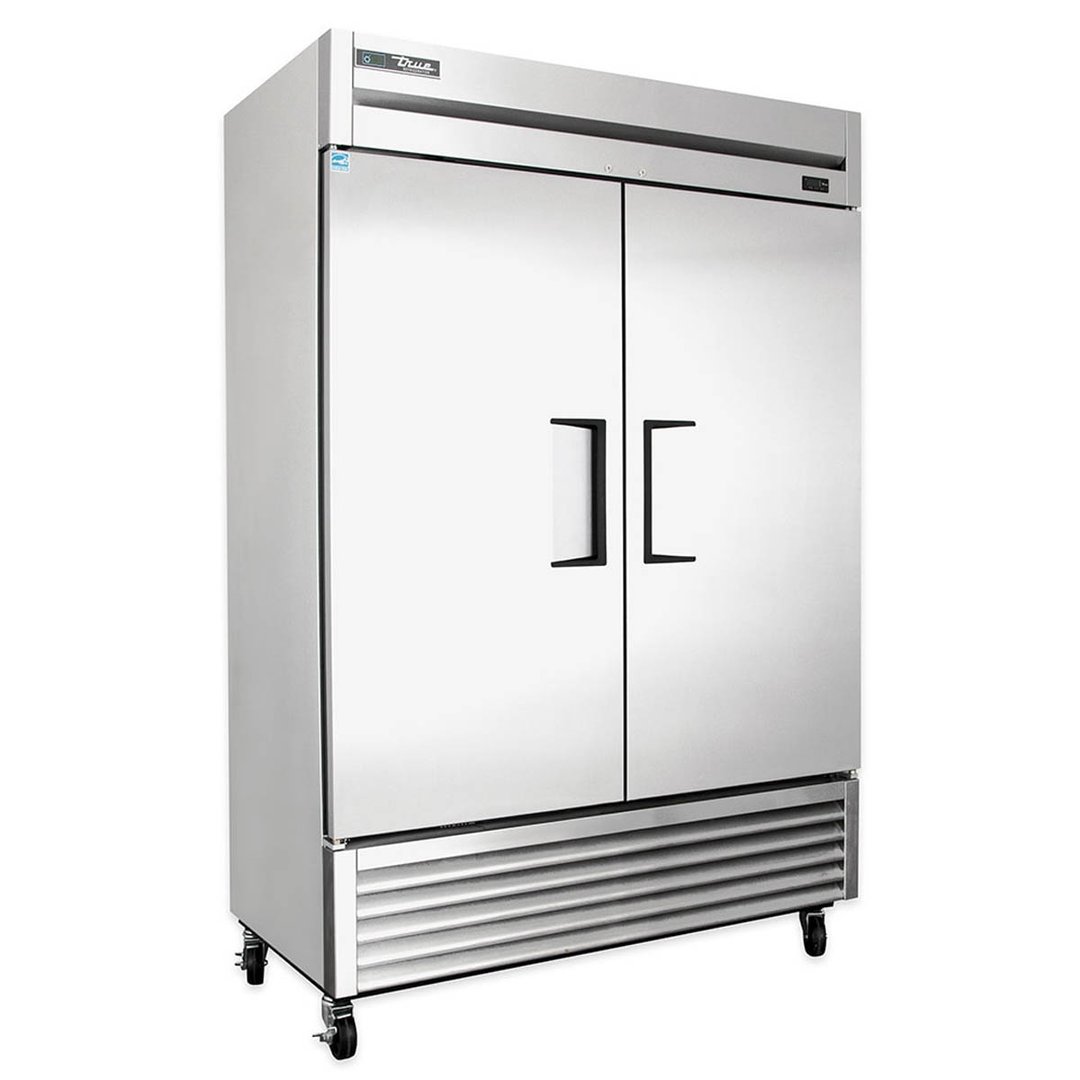 True TS-49-HC 54" Two Section Reach-In Refrigerator w/ 2 Solid Doors, Bottom Mount, Stainless Steel