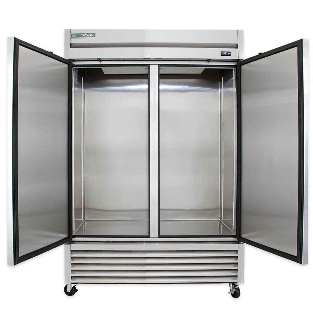 True TS-49-HC 54" Two Section Reach-In Refrigerator w/ 2 Solid Doors, Bottom Mount, Stainless Steel