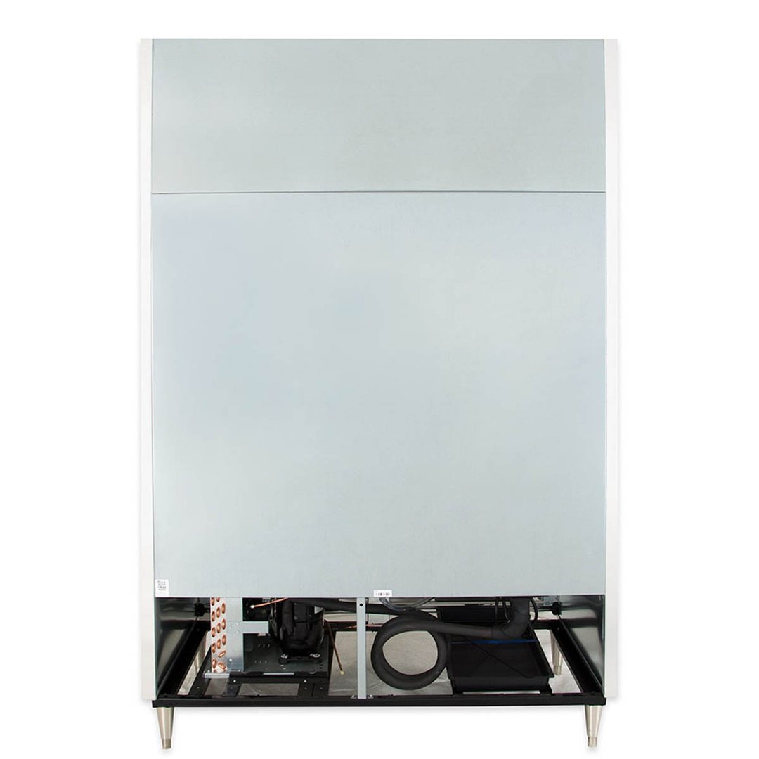 True TSD-47-HC 54" Two Section Reach-In Refrigerator w/ 2 Solid Sliding Doors, Bottom Mount, Stainless Steel Front-Aluminum Sides