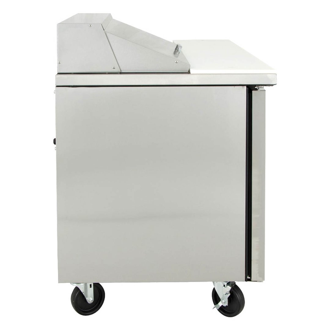 True TSSU-48-08-HC 48" Two Section Sandwich / Salad Prep Table w/ 2 Doors, 8 Pans