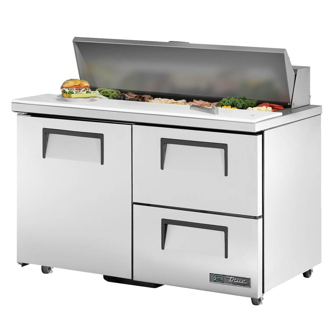 True TSSU-48-12D-2-ADA-HC 48" 1 Door 2 Drawer Refrigerated Sandwich / Salad Prep Table