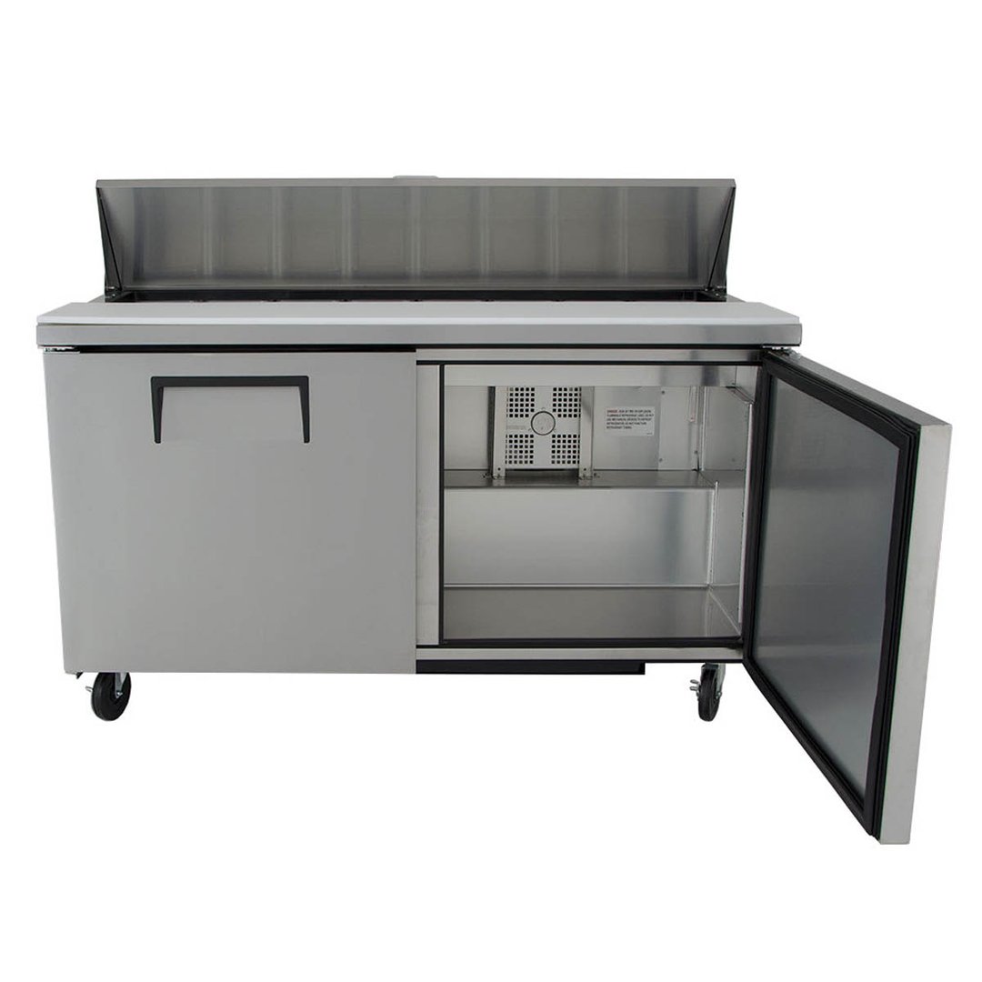 True TSSU-60-16-HC 60" Two Section Sandwich / Salad Prep Table w/ 2 Doors, 16 Pans