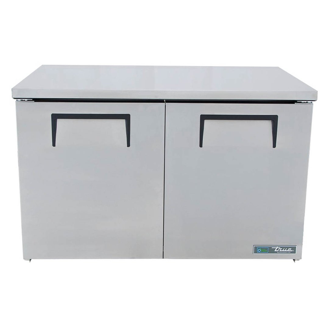 True TUC-48-LP-HC 48" 2-Section Undercounter Refrigerator w/ 2 Solid Doors, 12 cu ft