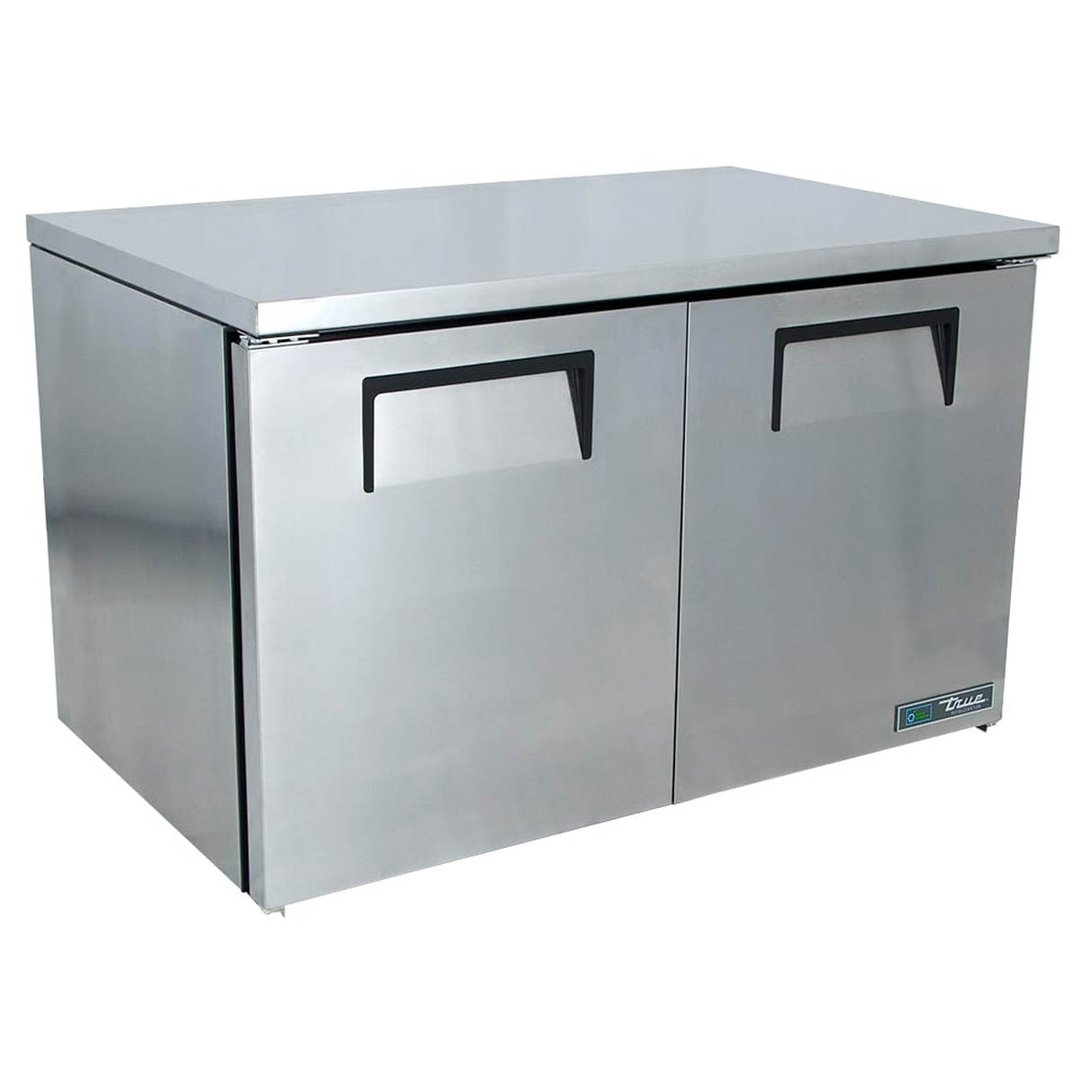 True TUC-48-LP-HC 48" 2-Section Undercounter Refrigerator w/ 2 Solid Doors, 12 cu ft