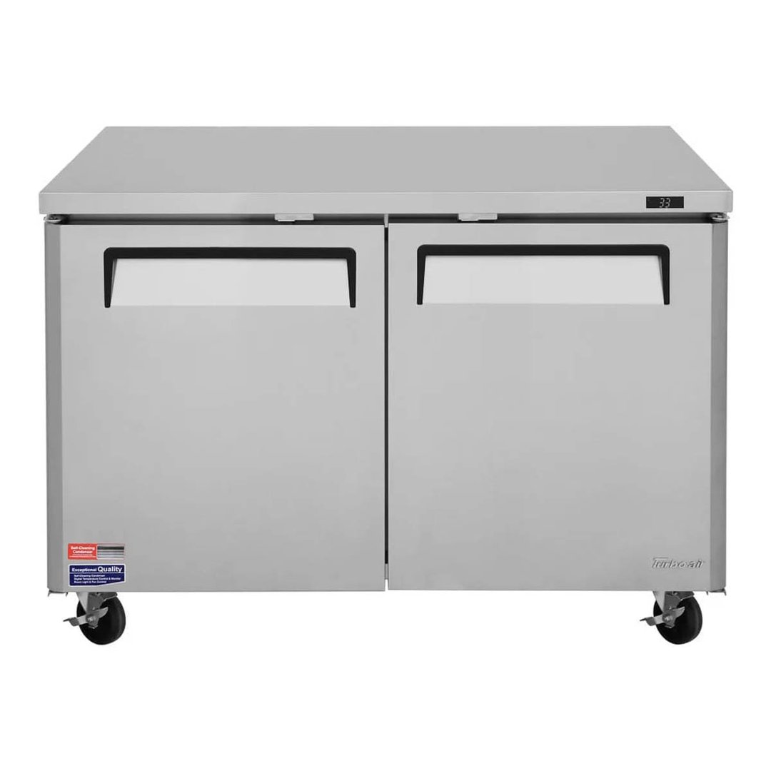 Turbo Air MUF-48-N 48" 2-Section Undercounter Freezer w/ 2 Doors, 12.2 cu. ft.