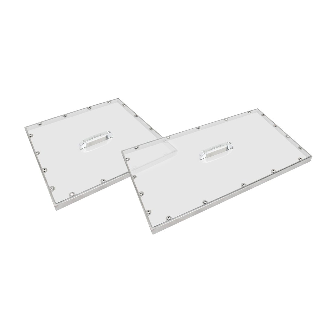 Turbo Air PC-72J Clear Pan Covers, (1) 27-3/8 x 22-1/2 x1-1/4 & (1) 40-3/8 x 27-3/8 x 1-1/4