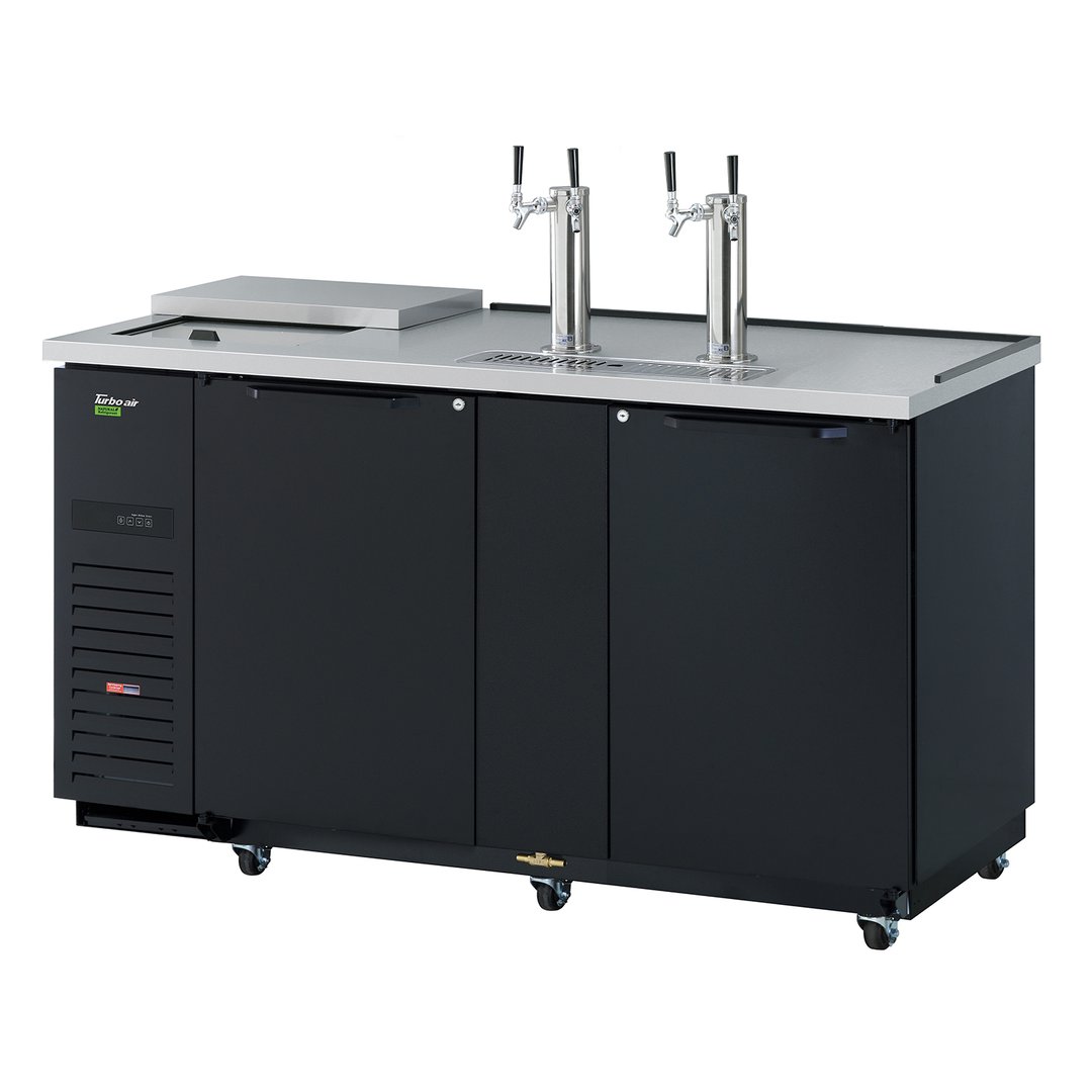 Turbo Air TCB-3SBD-N6 69" 2 Columnss Super Deluxe Series Club Top Beer Dispenser, 3 Kegs