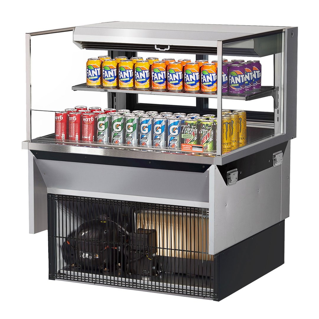 Turbo Air TOM-36L-UFD-S-2SI-N 36" Drop In Open Refrigerated Deli Display Case