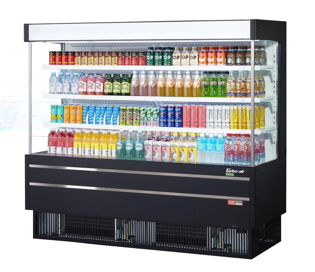 Turbo Air TOM-75MSEW(B)-N 76" Vertical Open Air Merchandiser, Specify Exterior, Self-Contained, 3 Shelves, 20.9 cu. ft.