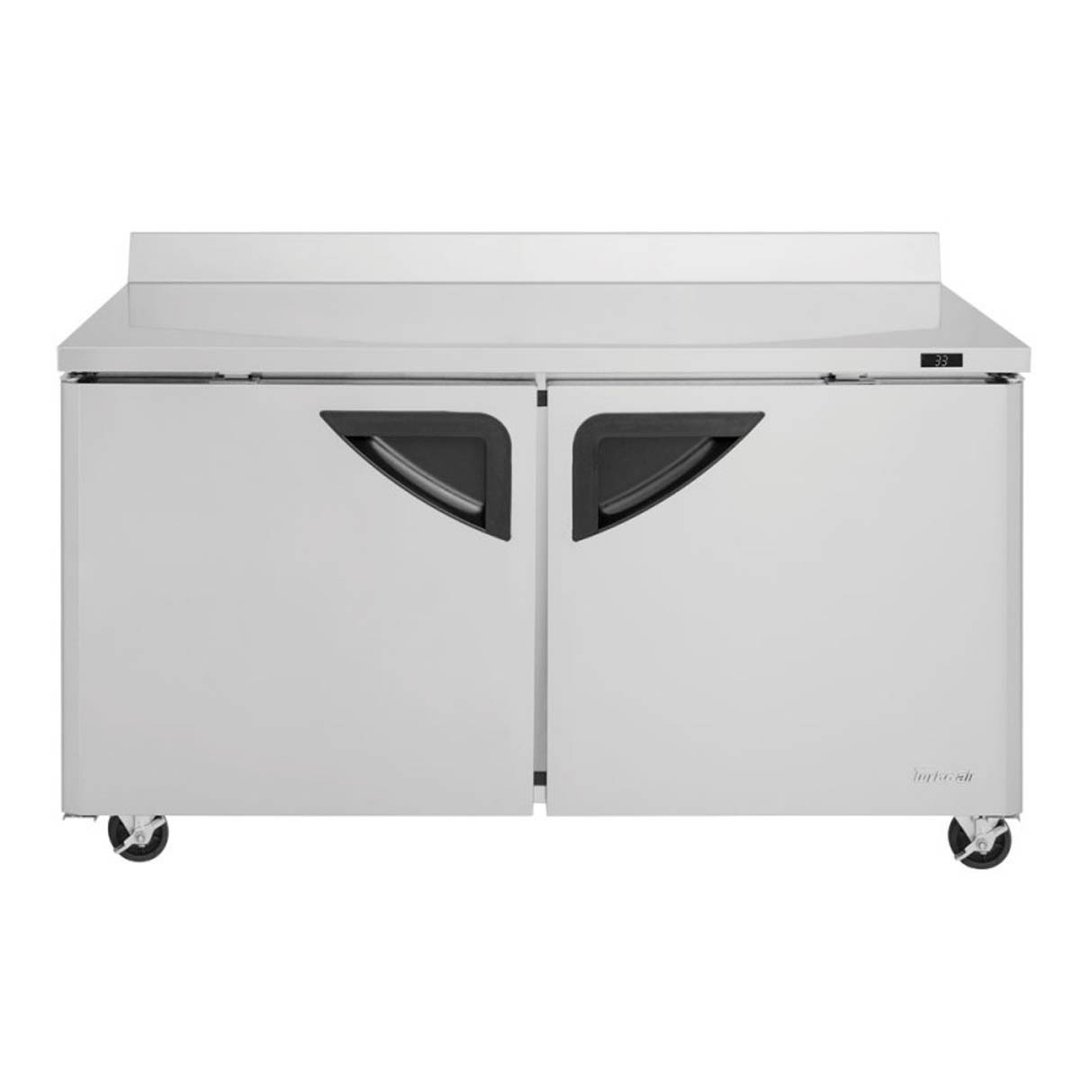 Turbo Air TWR-60SD-N 60" 2-Section Worktop Refrigerator w/ 2 Doors, 16 cu. ft.