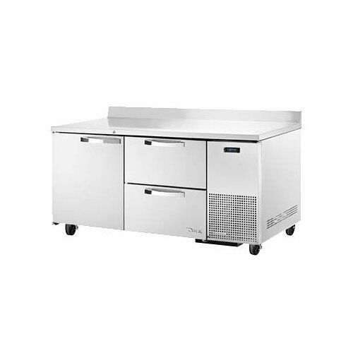 True TWT-67D-2-HC~SPEC3 67" 2-Section Worktop Refrigerator w/ 2 Drawers & 1 Door