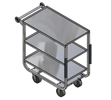 Winholt UC-3-2133SS Stainless Steel 3-Shelf Utility Cart w/ 500 lbs Per Shelf Capacity
