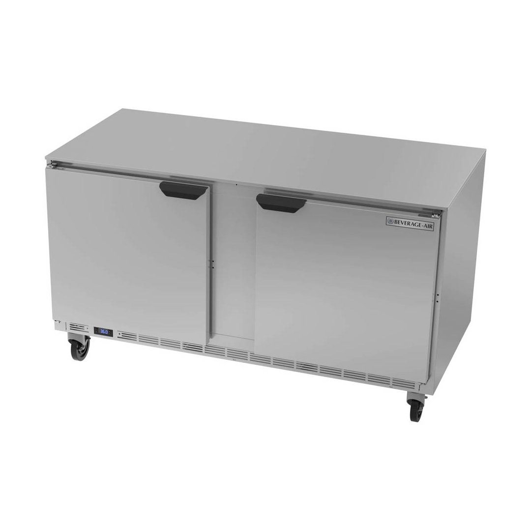 Beverage Air UCR60AHC 60" Two Section Undercounter Refrigerator w/ 2 Doors, 14.75 cu. ft.