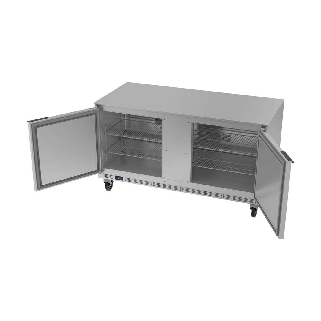 Beverage Air UCR60AHC 60" Two Section Undercounter Refrigerator w/ 2 Doors, 14.75 cu. ft.