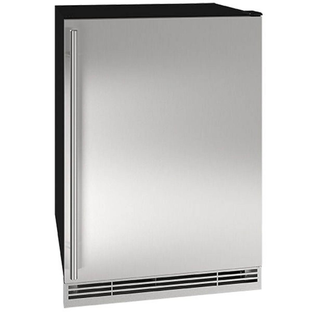 U-Line UHRI124-SS01A 24" Undercounter Freezer/Refrigerator w/ 1 Solid Door, 8-lb. Ice Capacity