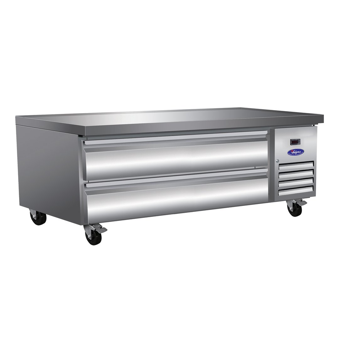 Valpro VPCB-62 62" 2 Drawers Refrigerated Chef Base, Marine Edge, 1/3 hp