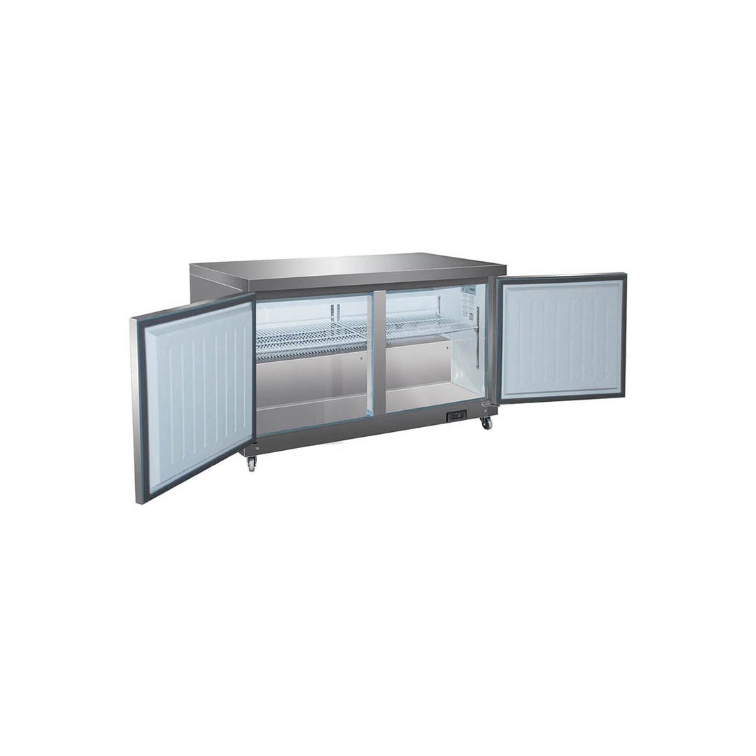 Valpro VPUCF60 61" 2-Section Undercounter Freezer w/ 2 Doors, 15.5 cu. ft.